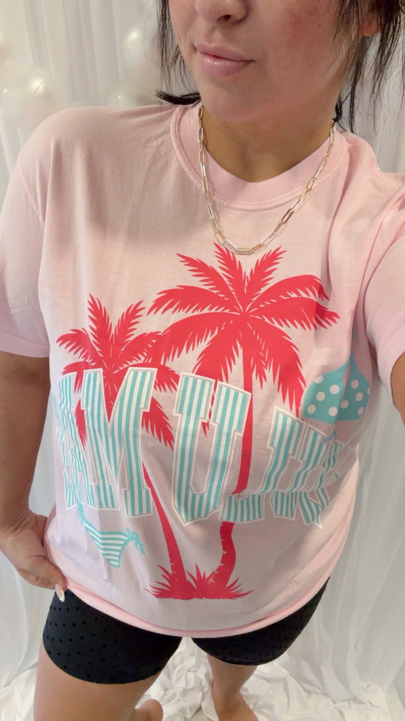 Pink Paradise Cabana LULUMAC Tee