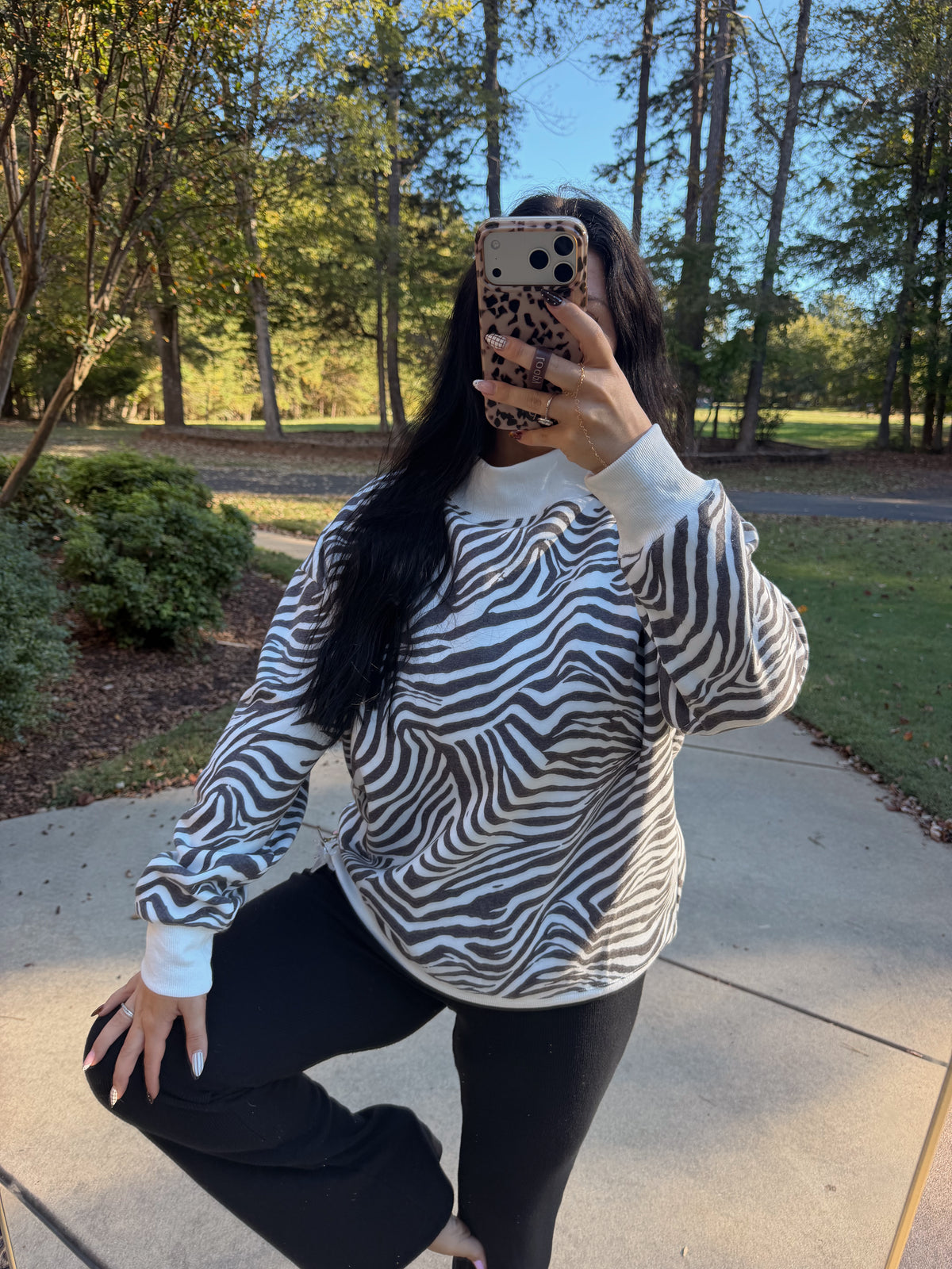 Untamed Zebra Mockneck