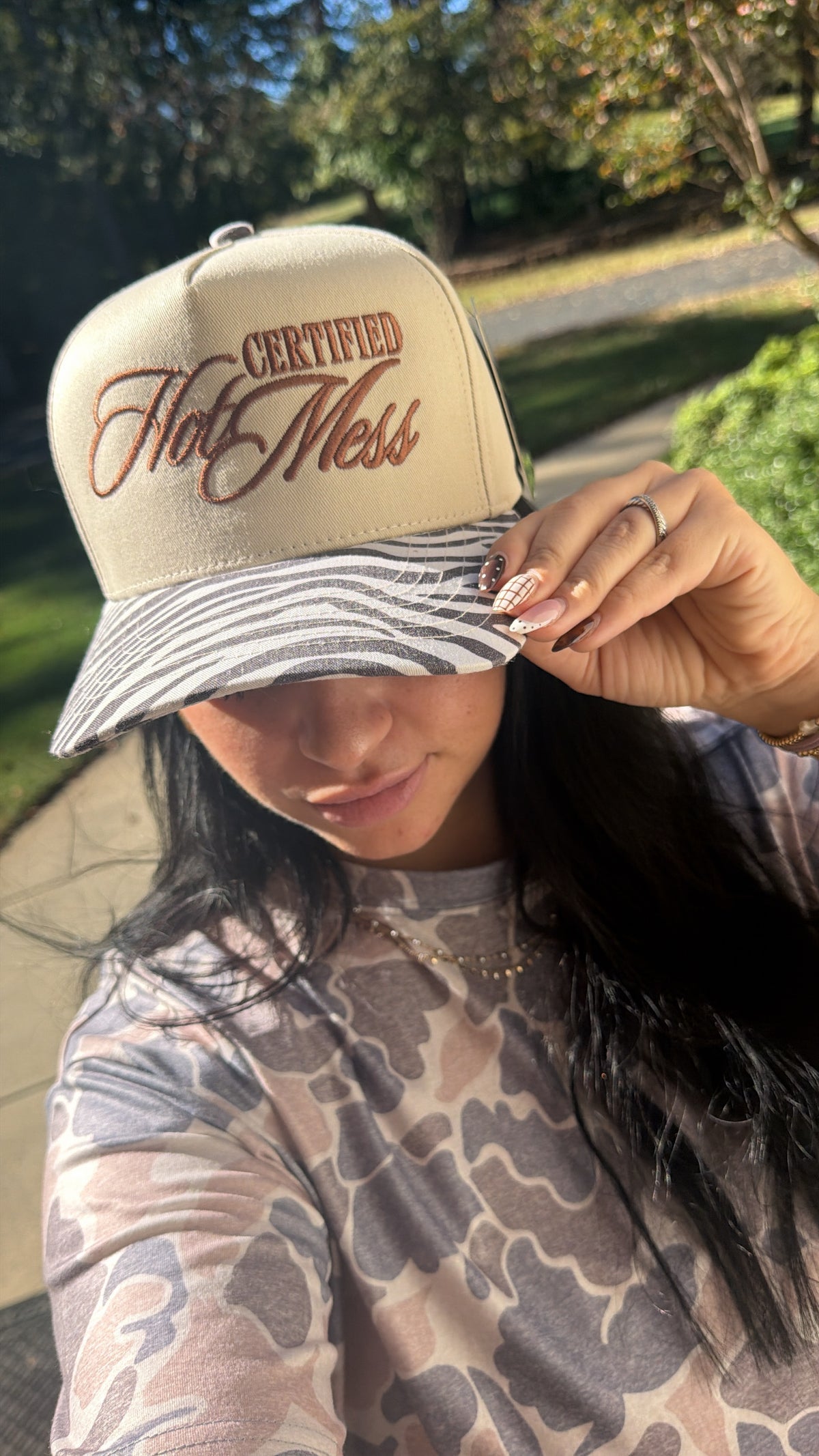 CERTIFIED HOT MESS Zebra Hat