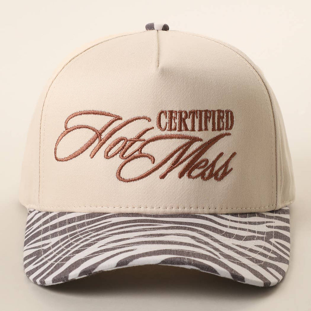 CERTIFIED HOT MESS Zebra Hat