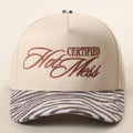 CERTIFIED HOT MESS Zebra Hat