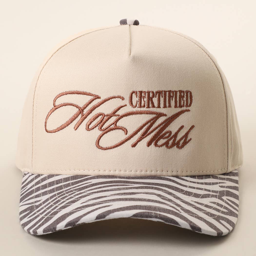 CERTIFIED HOT MESS Zebra Hat