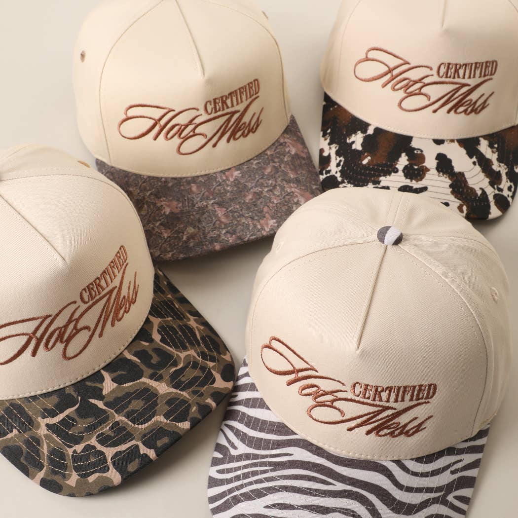 CERTIFIED HOT MESS Zebra Hat