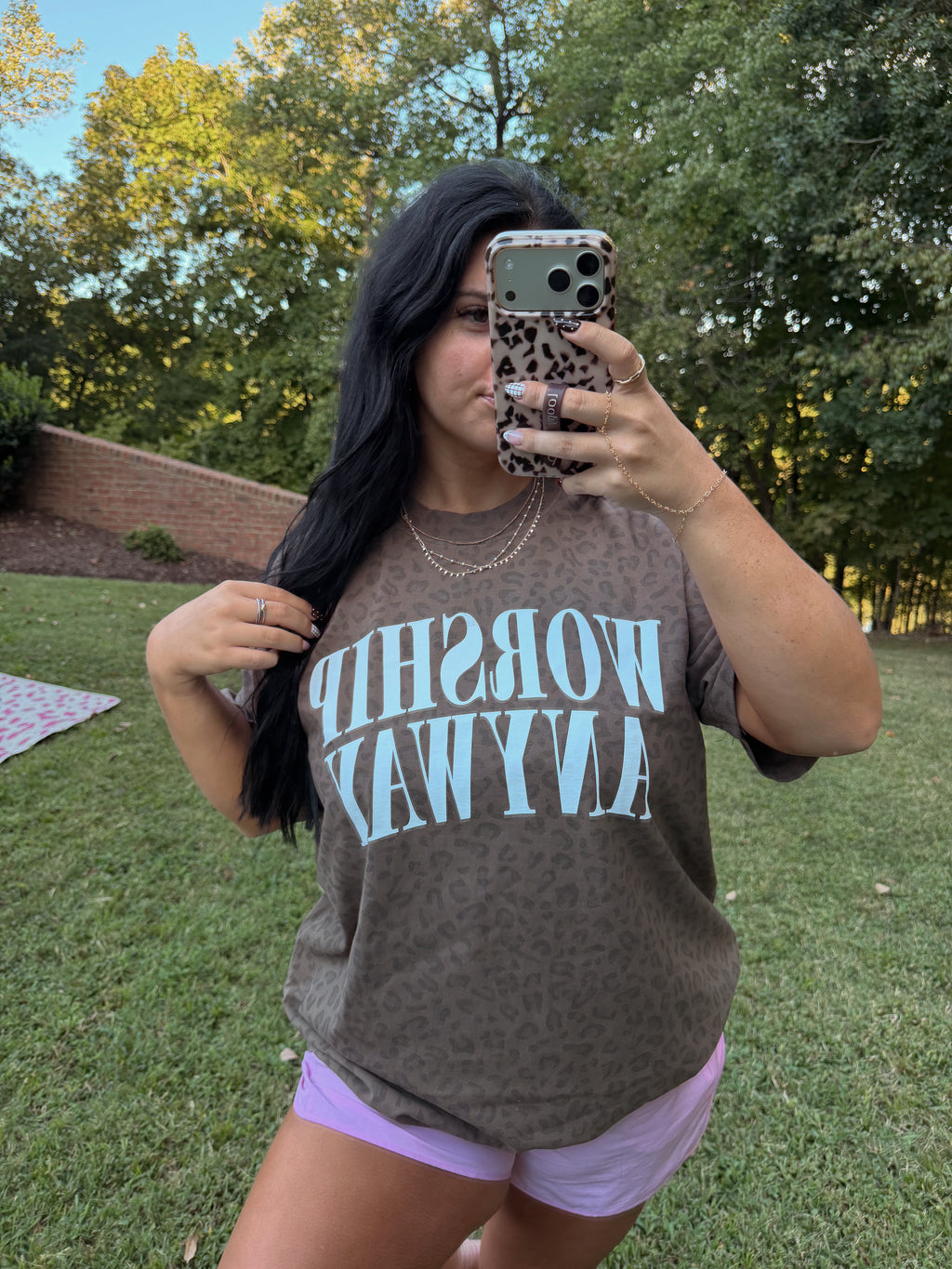 Worship Anyway Leopard Tee