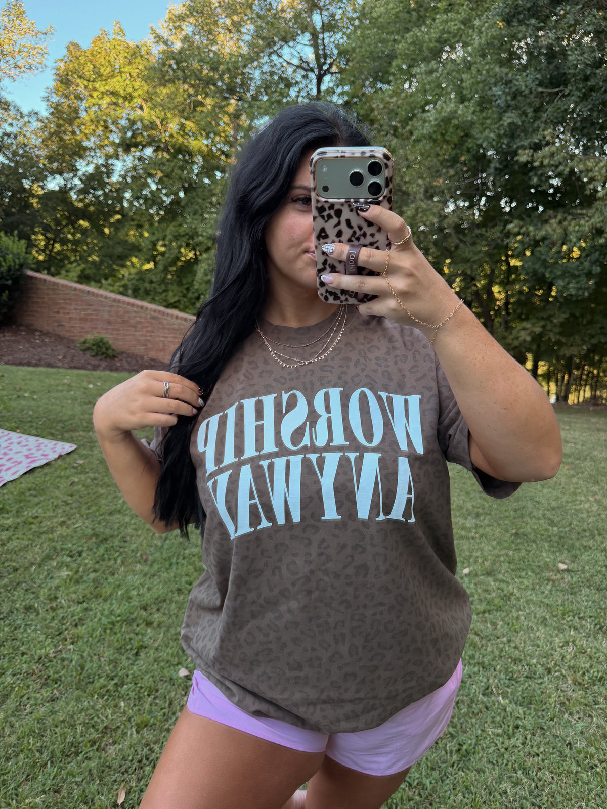 Worship Anyway Leopard Tee