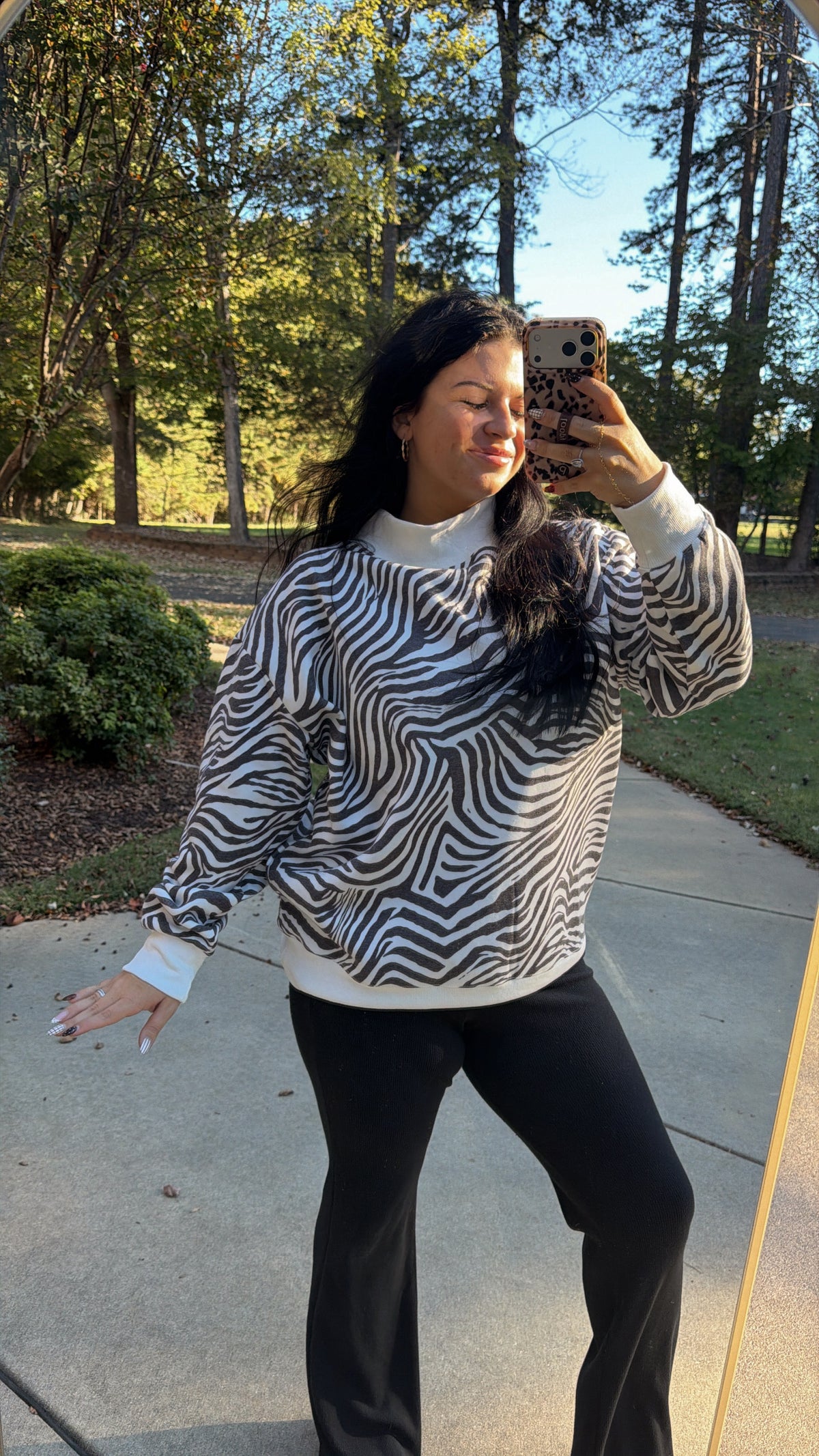 Untamed Zebra Mockneck