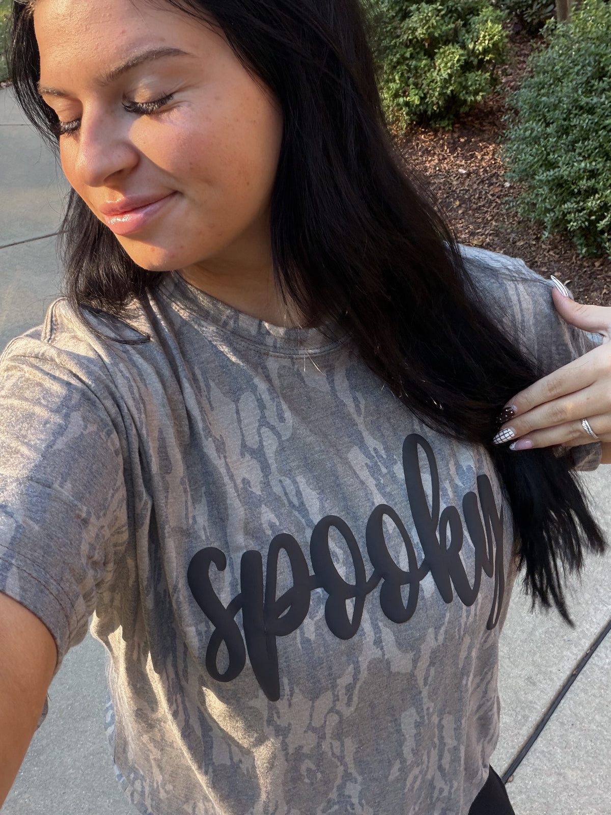 Spooky Mossy Oak Puff Tee
