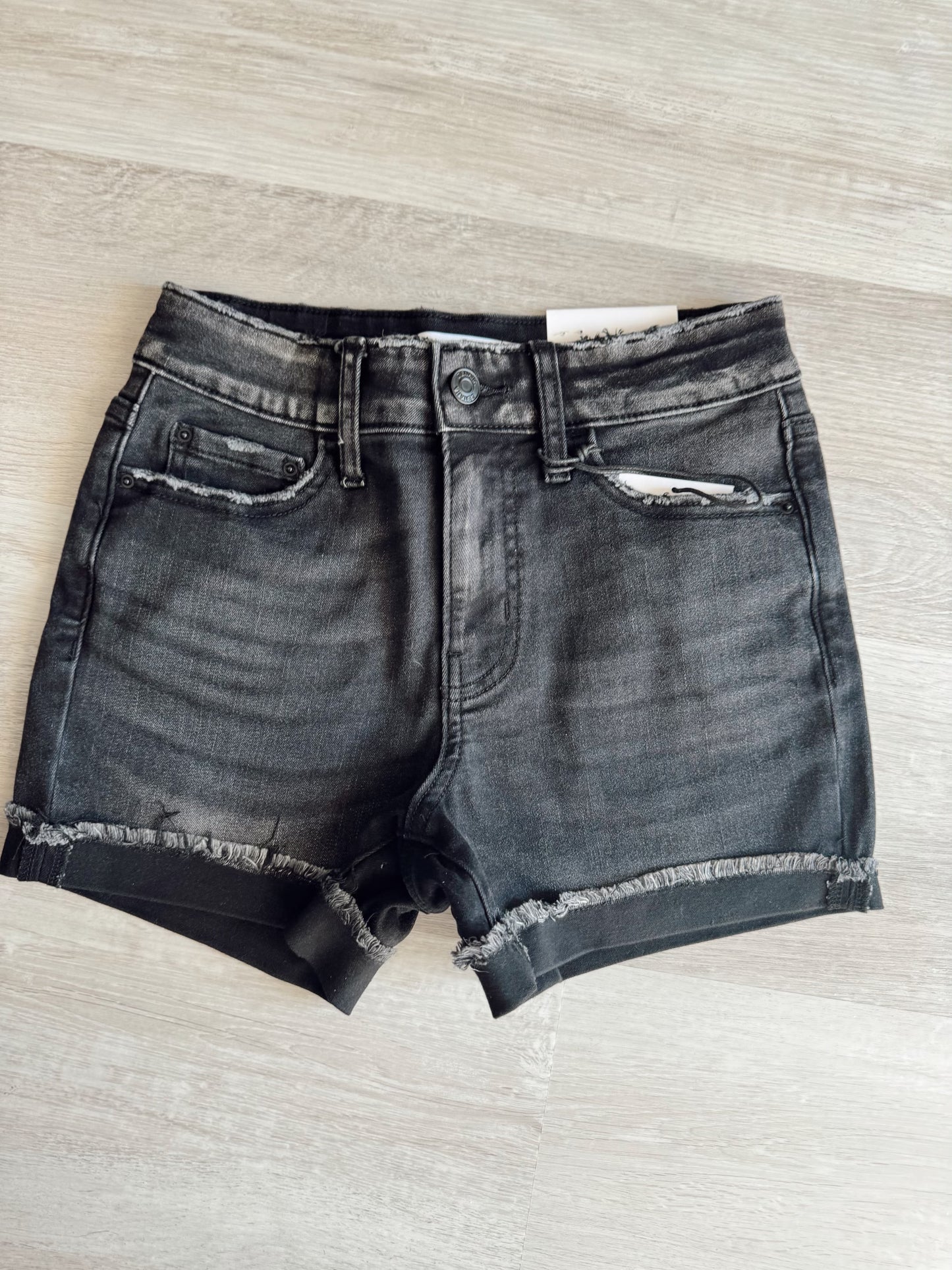 Lola Black Denim Shorts