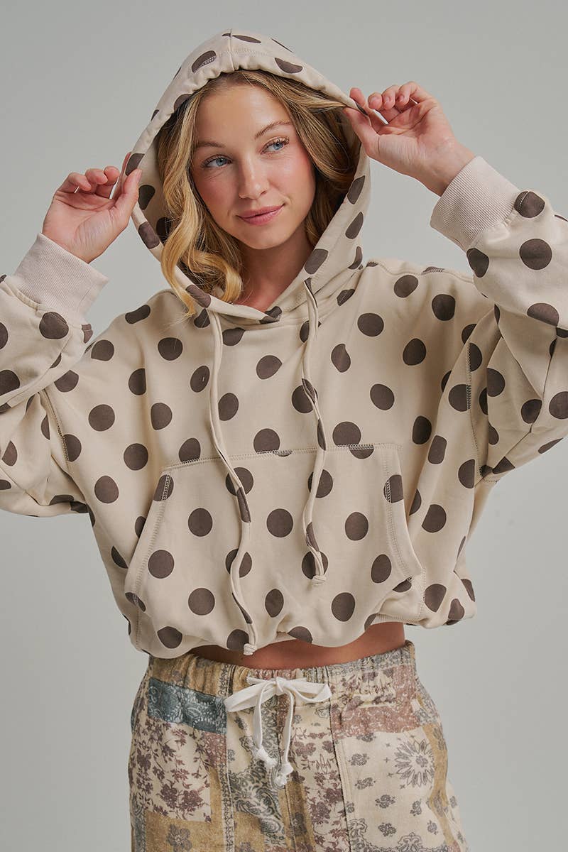 Cocoa Dots Fleece Hoodie