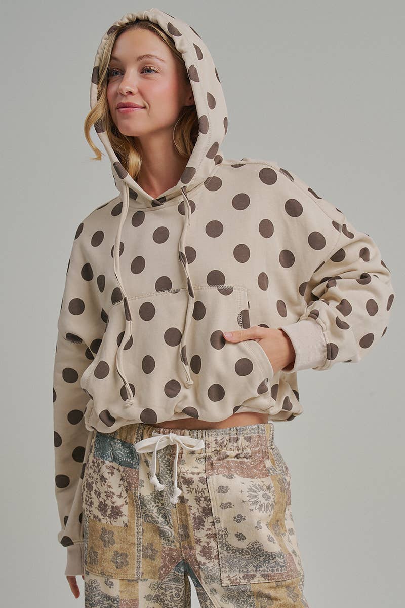 Cocoa Dots Fleece Hoodie