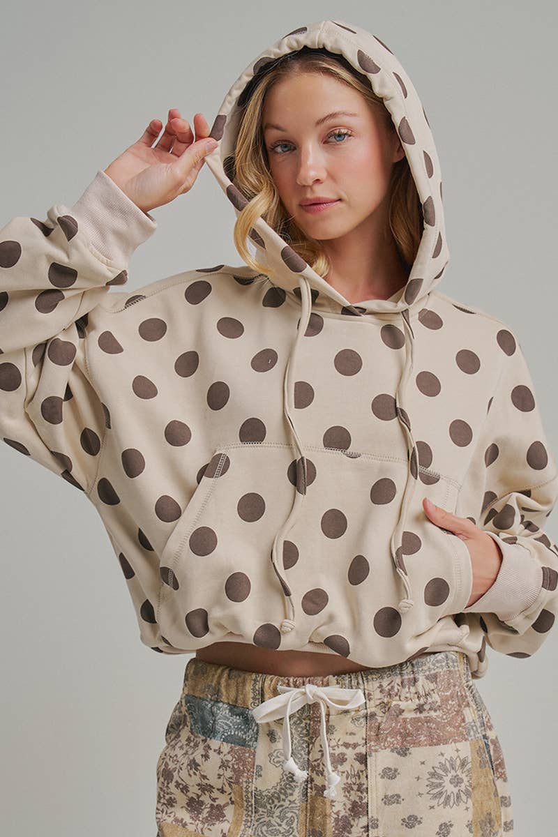 Cocoa Dots Fleece Hoodie