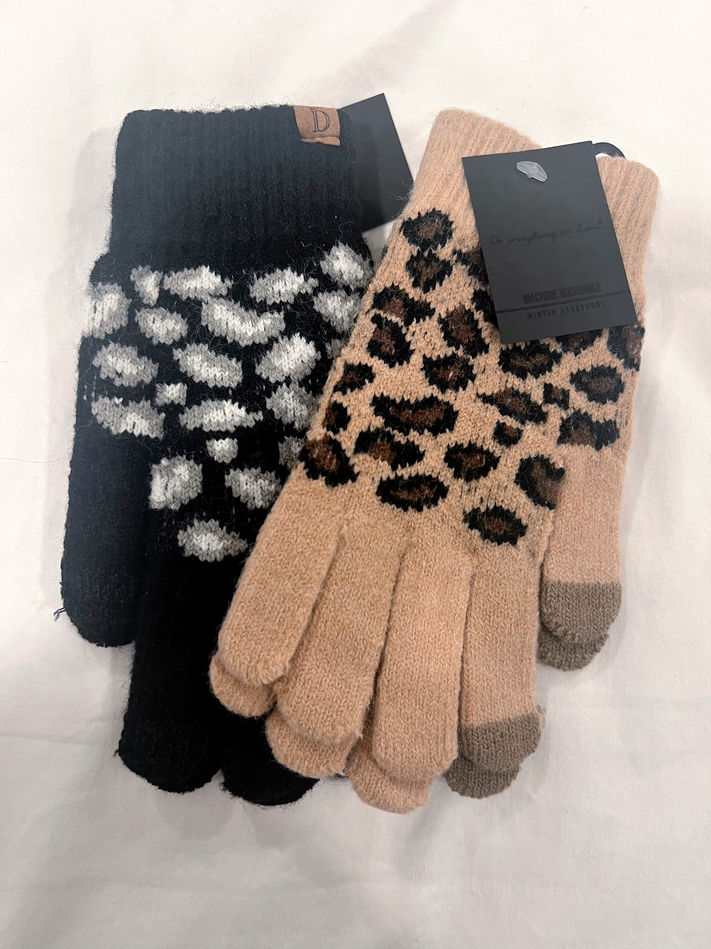 leopard gloves