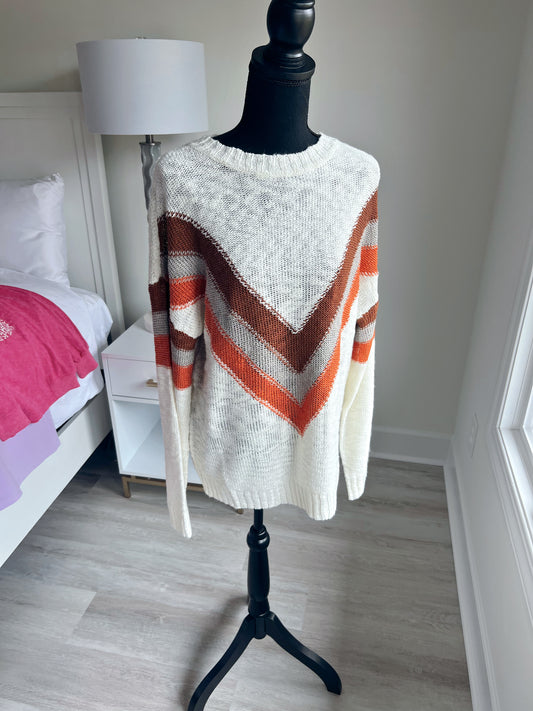 Brown and cream sweater